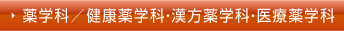 薬学科／健康薬学科・漢方薬学科・医療薬学科